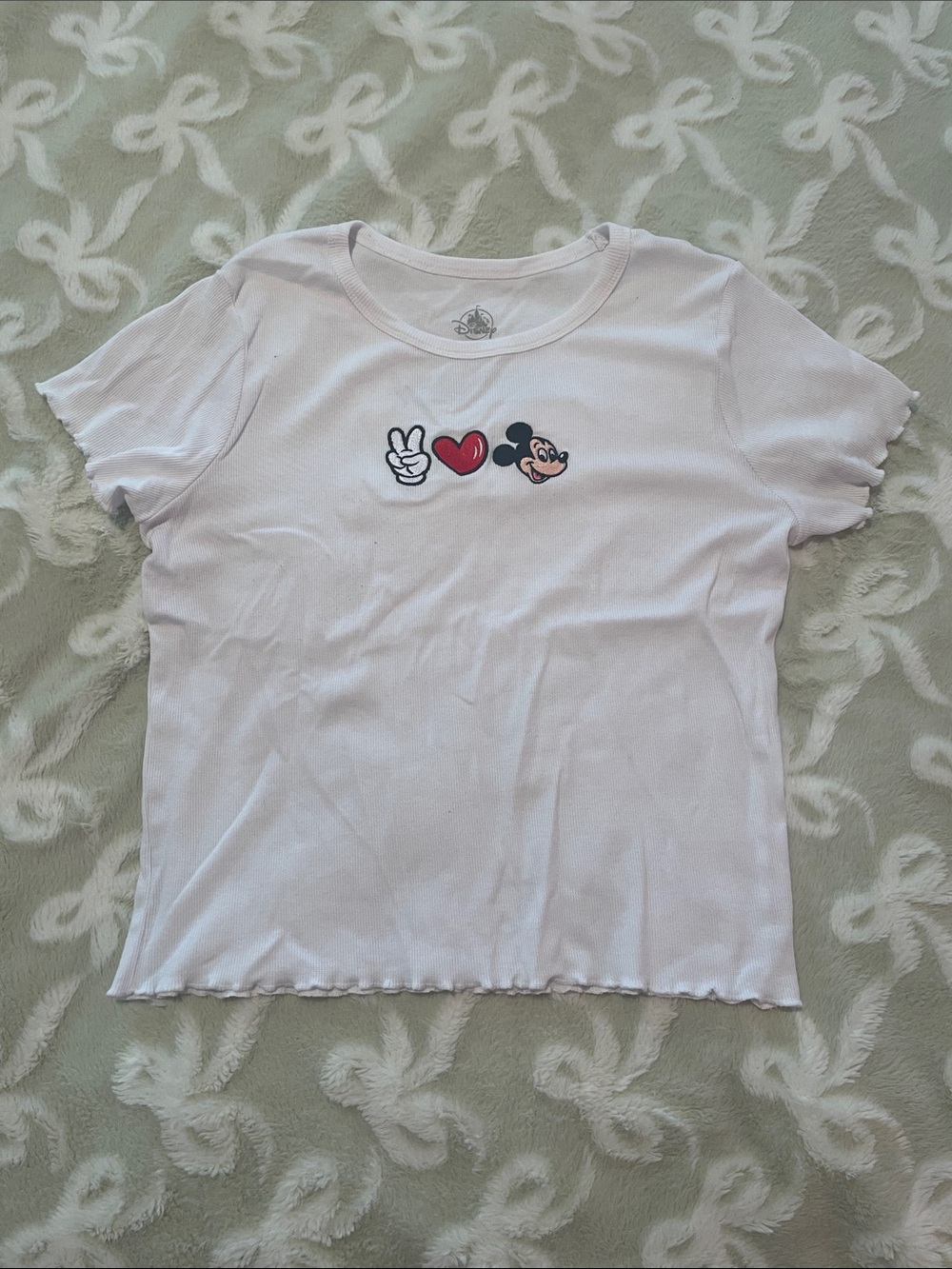 Mickey Mouse embroidered short sleeve
